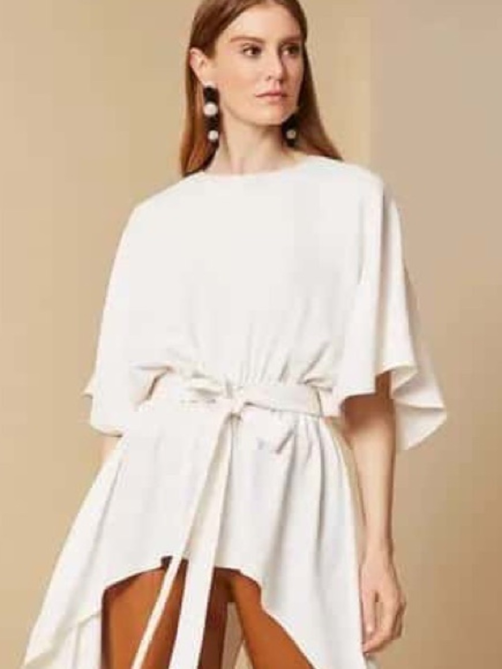 NEW SACHIN & BABI solange top in ivory